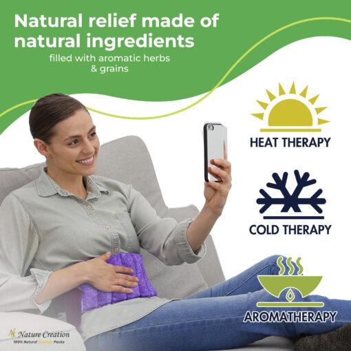 Herbal Abdomen Heating Pad - Menstrual Cramps Reliever - Nature Creation