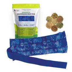 Nature Creation Herbal Heating Pad Microwavable for back. Comes with 2 elastic straps for easy hands-free application.