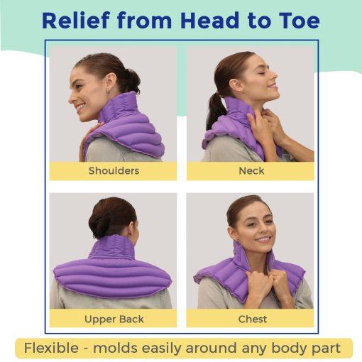 My Heating Pad Microwavable Neck and Shoulder Wrap Plus - Neck Heating Pad, Neck and Shoulder Relaxer, Portable Heating Pad, Large Heating Pad - Neck Wrap Microwavable