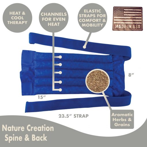 Nature Creation Spine & Back Heating Pad Blue Flowers