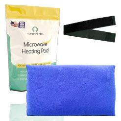 My Heating Pad rectangle Lavender Microwave Heating Pad Blue with an elastic fasteners