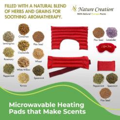 Nature Creation's Full Treatment Set - A collection of 4 herbal microwave heating pads & cold packs infused with soothing herbal aroma. Relieve discomfort and promote relaxation effortlessly.