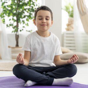 kid meditating