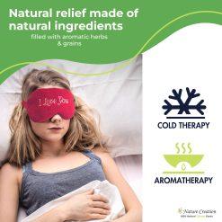 'I Love You' Lavender Eye Mask for Natural relief and relaxation - Nature Creation