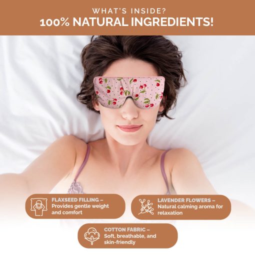 Hot Pocket'sLavender Eye Mask - What's inside? 100% Natural Ingredients! Flaxseed & Lavender Flowers
