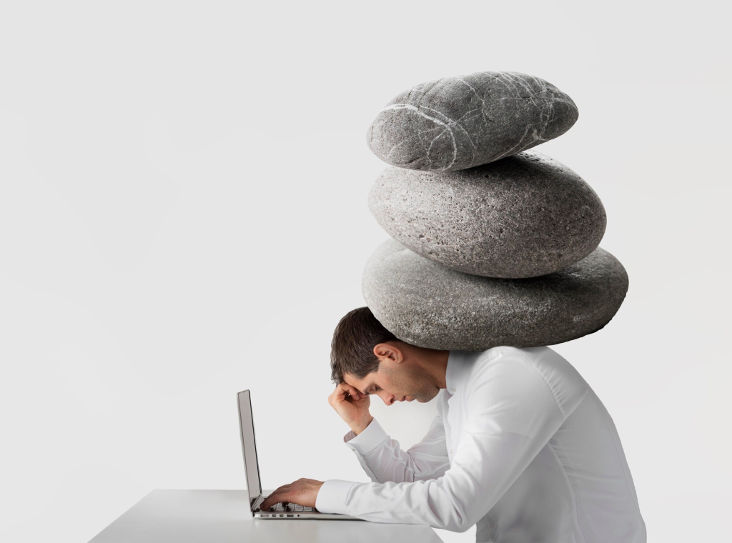 men in stress