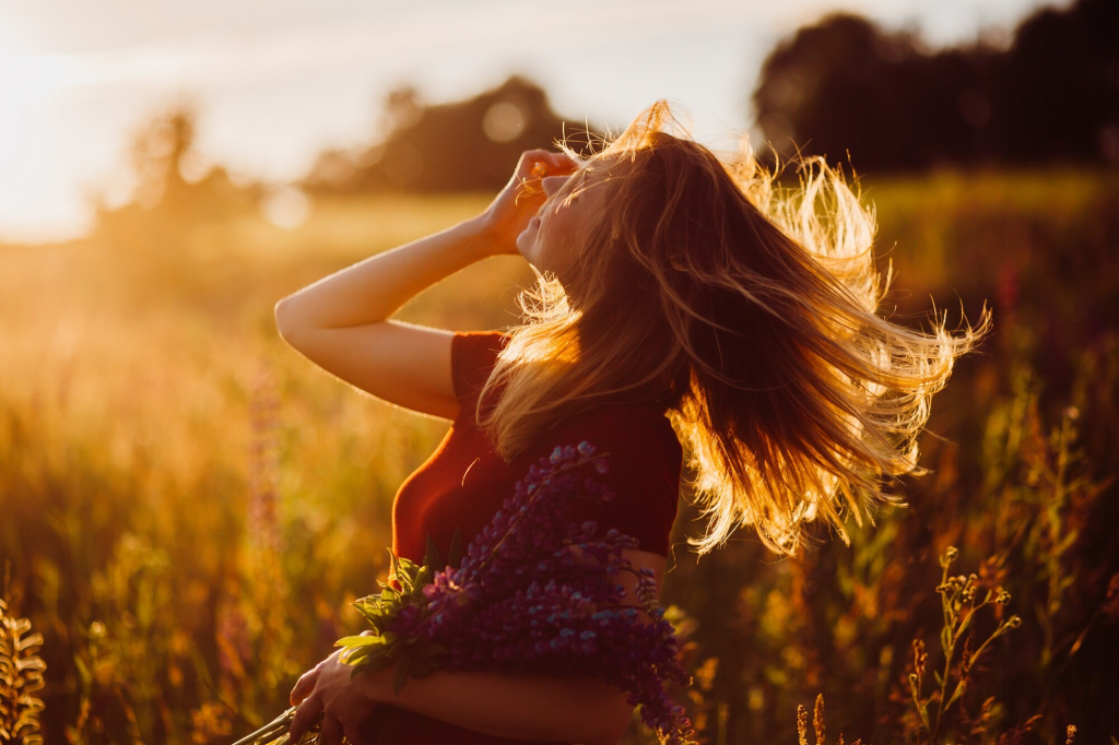 women enjoying sunshine