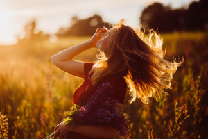 women enjoying sunshine